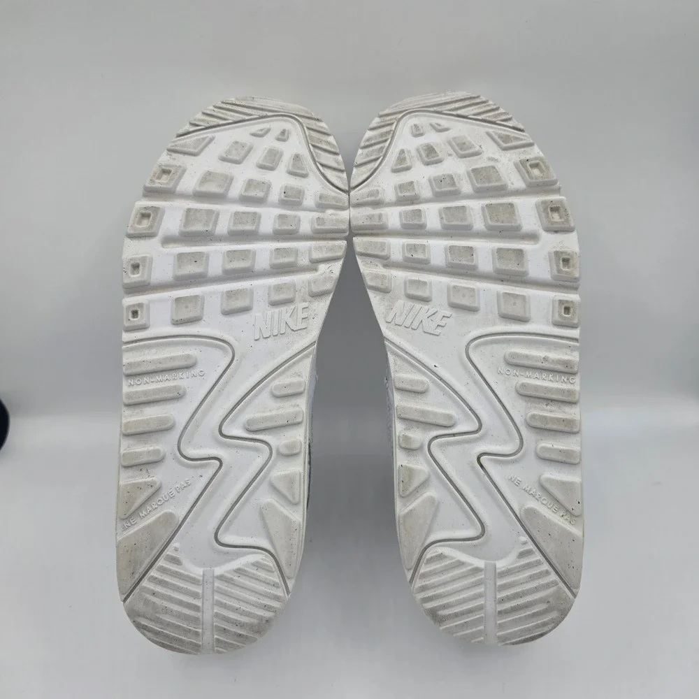 Nike Air Max 90 White Metallic Silver HF6358-102 Kids 4Y Womens 5.5 Sneaker